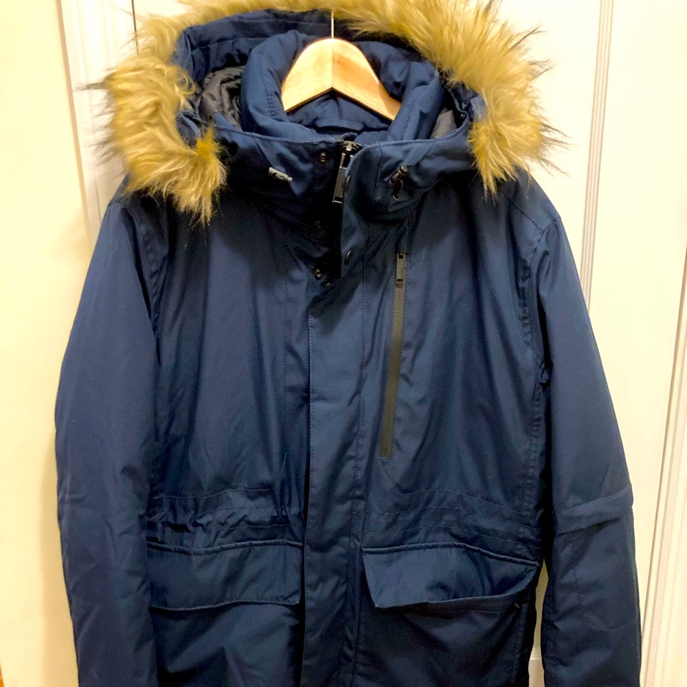 Zara Man parka size XL. Down filling good condition